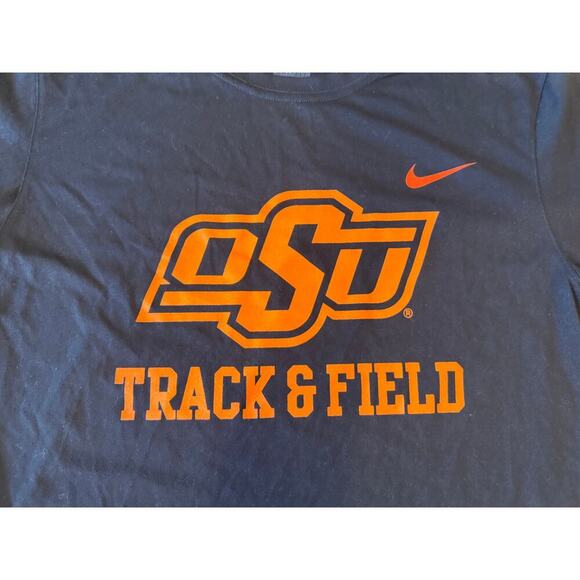 OKLAHOMA STATE UNIVERSITY OSU COWBOYS Track & Field Nike Drifit Top Shirt S - Picture 2 of 7